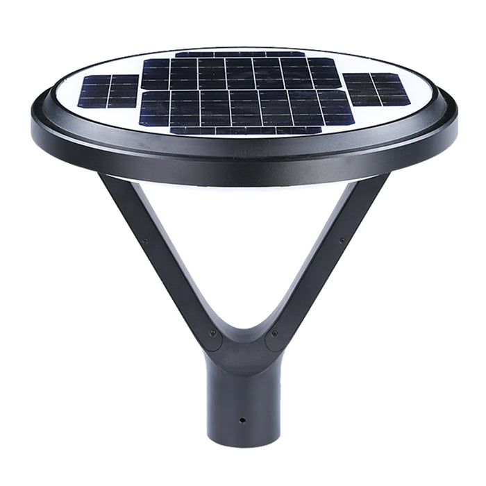 12W SOLAR LED ROUND POST TOP