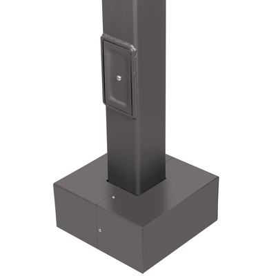 10FT 4" SQUARE STEEL LIGHT POLE
